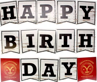 Happy Birthday Joined Banner Yellowstone