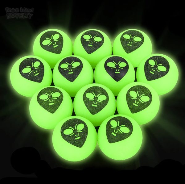 1.75" Glow Alien Hi-Bounce Ball.12 Count Package.
