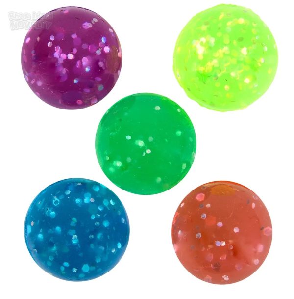 1" Glitter Hi-Bounce Balls. 144 Count Package.