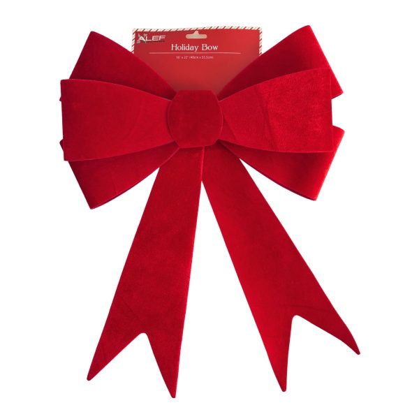 16" X 22" 7 Loop Red Velvet Bow. This is a Non-Returnable Item.