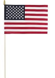 8" x 12" Cloth Flag. Made In The USA. This is a Non Returnable Item.