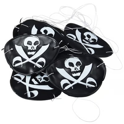 Pirate Eye Patches-12 Count Package.