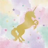 Lunch Napkin Unicorn Sparkle-16 Count Package.