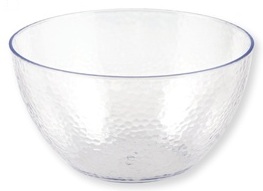 60 Ounce Clear Pebbled Bowl. This is a Non Returnable Item.