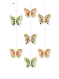 Hanging Cut Outs Butterfly Shimmer-3 Count Package.