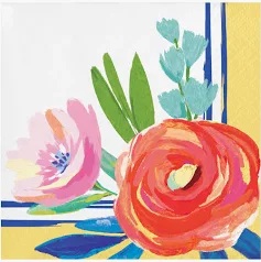 Beverage Napkin Fragrant Florals-16 Count Package.