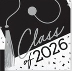 Lunch Napkin White Class of 2026-36 Count Package.