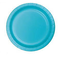 9" Paper Plate Bermuda Blue-24 Count Package.