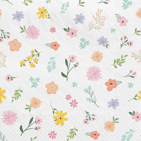 Lunch Napkin Springtime Blooms-16 Count Package.