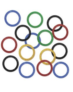 Sport Party Rings Sparkle Confetti. .5 Ounces.