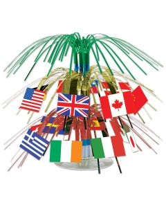 International Flags Mini Cascade CenterPiece. 7.5" Tall.