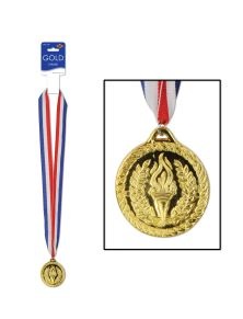 Gold Medal. 30" Long with 2" medal