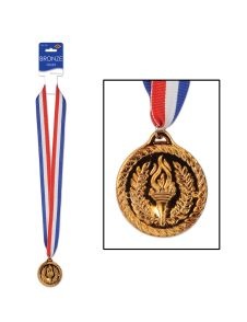Bronze Medal. 30" Long with a 2" Medal. This is a Non-Returnable Item.