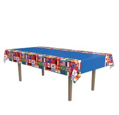 Table Cover Internaional Flags. 54" X 108"