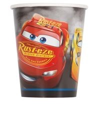 9 Ounce Paper Cup Cars 3-8 Count Package.