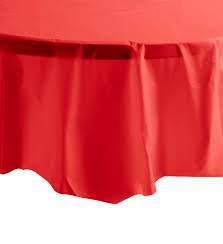 Table Cover Round Classic Red-82"