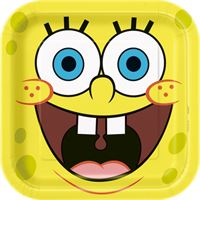 9" Paper Plate Spongebob Squarepants-8 Count Package.