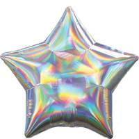 19" Silver Iridescent Star