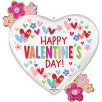 Valentine Hearts and Daisies Super Shape