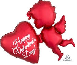 Red Cupid Happy Valentine's Day Super Shape